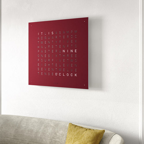 Orologio contemporaneo - VELVET - qlocktwo - a muro / con schermo digitale LCD / contract