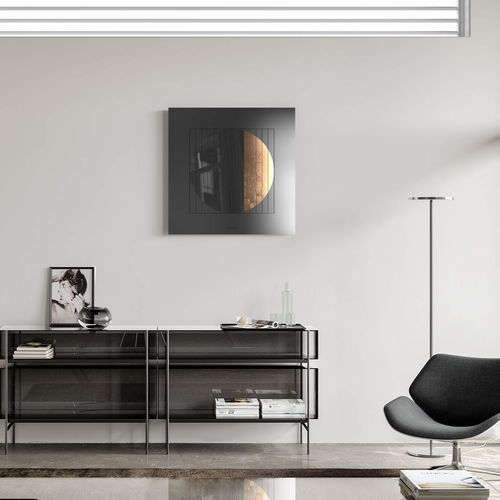 Orologio lunare - DAWN GOLD - qlocktwo - contemporaneo / a muro / contract