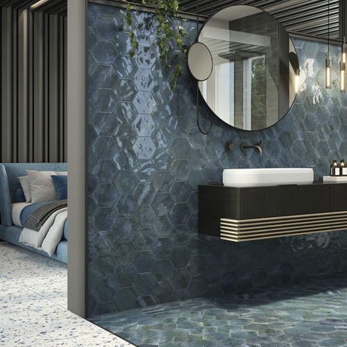 Piastrella esagonale in ceramica - KE-22113 - BÄRWOLF - lucida / da interno / da bagno