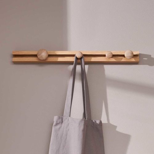 Appendiabiti a muro - TRACK  - Applicata - contemporaneo / in rovere