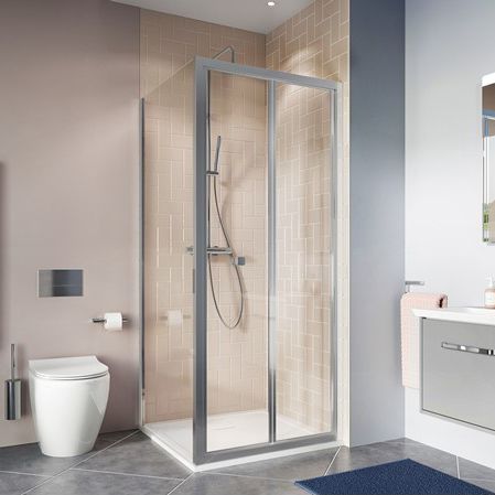 Box doccia in vetro - CLEAR 6 - Crosswater - con porta scorrevole / d'angolo