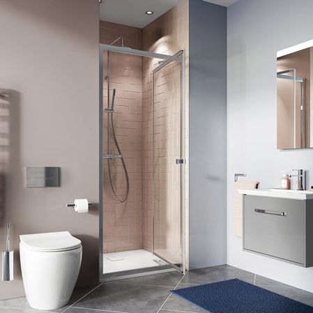 Box doccia in vetro - CLEAR 6 - Crosswater - con porta pieghevole / a nicchia