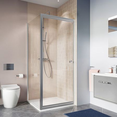 Box doccia in vetro - CLEAR 6 - Crosswater - in alluminio / con porta scorrevole / d'angolo