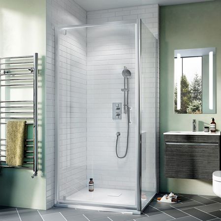 Box doccia in vetro - KAI 6 - Crosswater - in alluminio / con porta pivotante / d'angolo