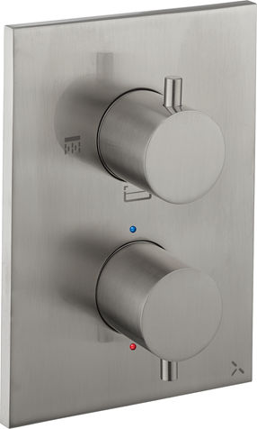 Miscelatore da doccia - MPRO CROSSBOX 3 - Crosswater - da parete / termostatico / in metallo cromato