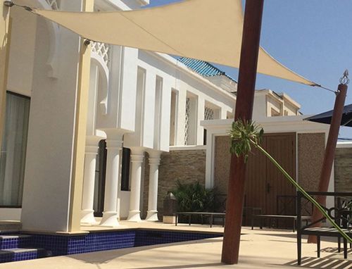 Tensostruttura a membrana e funi - BANYAN TREE - Eugreb Invest - per tettoia d'entrata / con membrana in PVC / per hotel