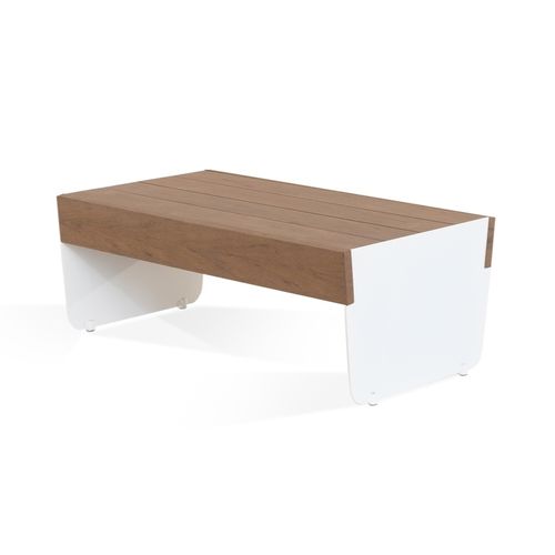 Panca da giardino contemporanea - Banco 1m/2m - TARIMATEC - in legno / in acciaio / senza schienale