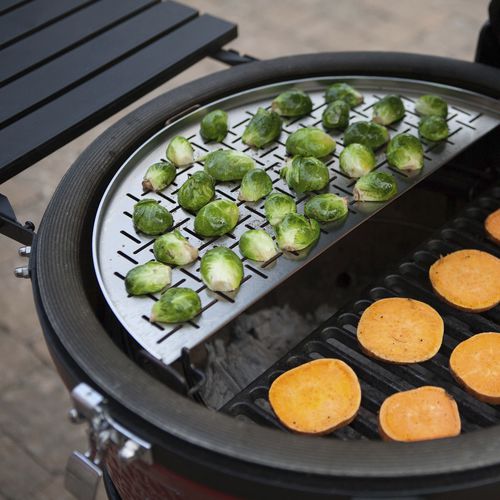 Grill in acciaio inossidabile - HALF-MOON FISH AND VEGETABLE - Kamado Joe - a carbonella / da bancone / professionale