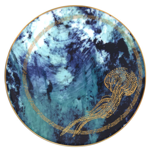 Piatto piatto - OCEAN BLEU - HAVILAND - di servizio / fondo / per dessert