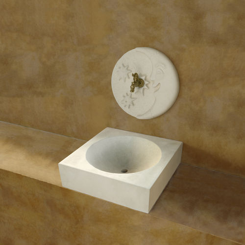 Lavabo da appoggio - PIC5151 - SAS PREFABRICADOS DE HORMIGON SA - in calcestruzzo / quadrato / 1 foro