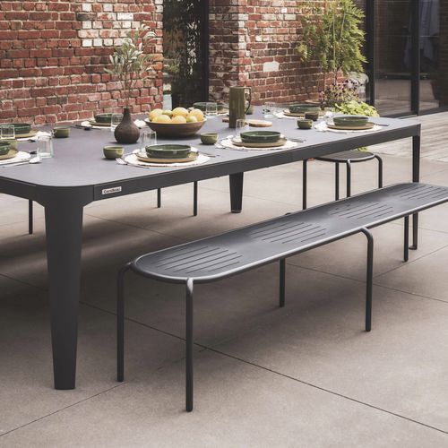 Panca da giardino contemporanea - Cornilleau - in acciaio galvanizzato / senza schienale / senza braccioli