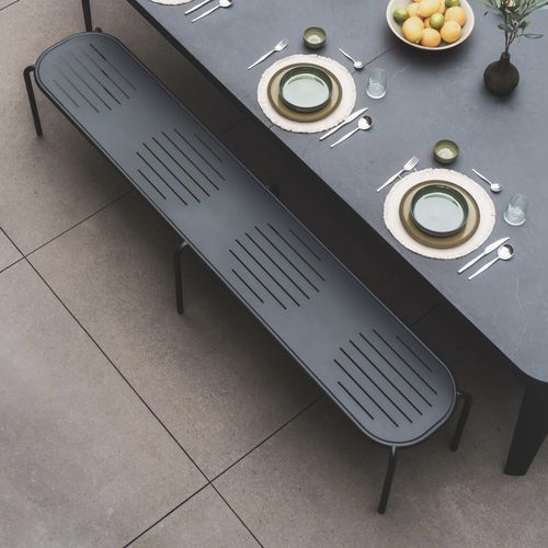 Panca da giardino contemporanea - Hyphen - Cornilleau - in acciaio galvanizzato / senza schienale / senza braccioli