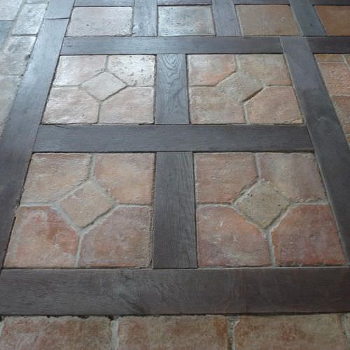 Piastrella in terracotta - 00942 - bca materiaux anciens - in legno / a rilievo / da interno