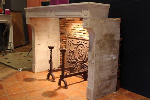Cornice per camino in stile Napoleone III - bca materiaux anciens - in pietra