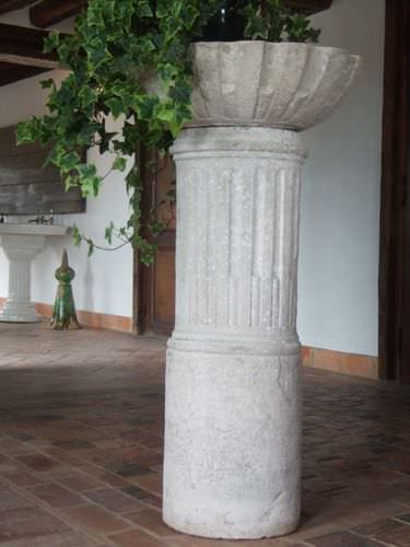 Colonna in pietra - bca materiaux anciens - in legno massiccio