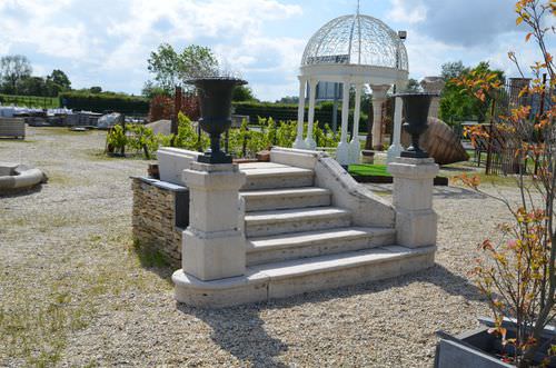 Scala dritta - bca materiaux anciens - con gradini in pietra / da esterno / tradizionale