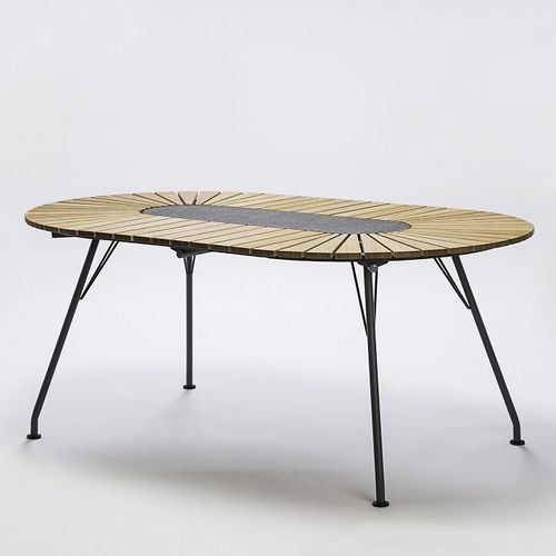 Tavolo da pranzo contemporaneo - ECLIPSE - Houe - in granito / in bambù / in acciaio con rivestimento a polvere
