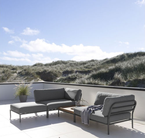 Divano modulare - LEVEL - Houe - contemporaneo / da giardino / in tessuto