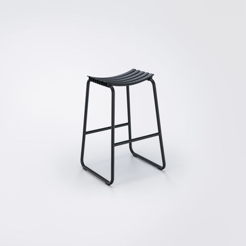 Sgabello da bar contemporaneo - CLIPS - Houe - in plastica / con supporto in alluminio / a slitta