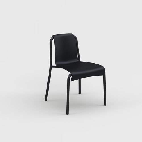 Sedia da pranzo contemporanea - NAMI - Houe - da esterno / in plastica / con supporto in acciaio verniciato a polvere