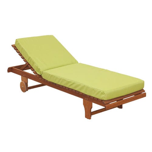 Lettino prendisole contemporaneo - PACIFIC 600 SUN LOUNGER - Woodline Shade Solutions - in legno / da giardino / con rotelle