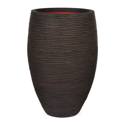 Vaso da giardino in plastica - NATURE : ELEGANT DELUXE RIB NL - Capi - rotondo