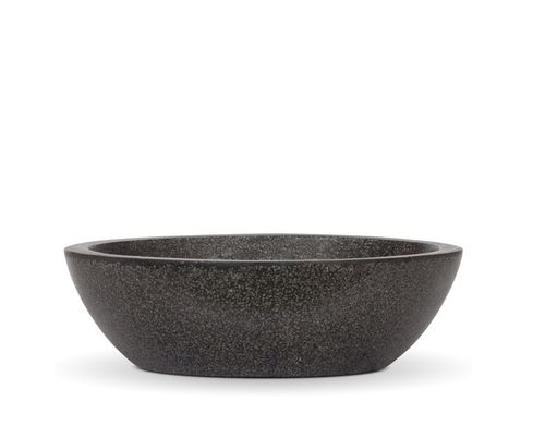 Fioriera in plastica - LUX : TERRAZZO BOWL FLAT - Capi - rotonda / contemporanea / da esterno