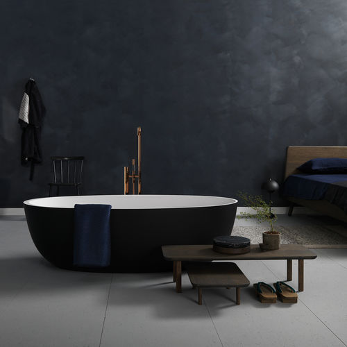 Vasca da bagno ovale - LOOP - NotOnlyWhite - da appoggio / in Solid Surface / bianca