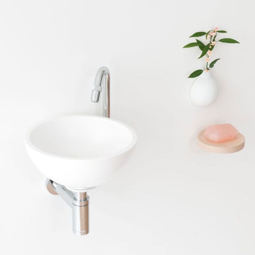 Lavandino sospeso - NOON - NotOnlyWhite - rotondo / in Solid Surface