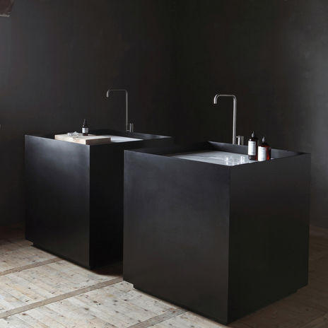 Lavabo autoportante - SCAPE - NotOnlyWhite - in marmo / in Hi-macs® / con piano integrato