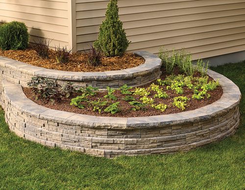 Bordura da giardino - LEDGEWALL - shaw brick - divisoria / in calcestruzzo / curva