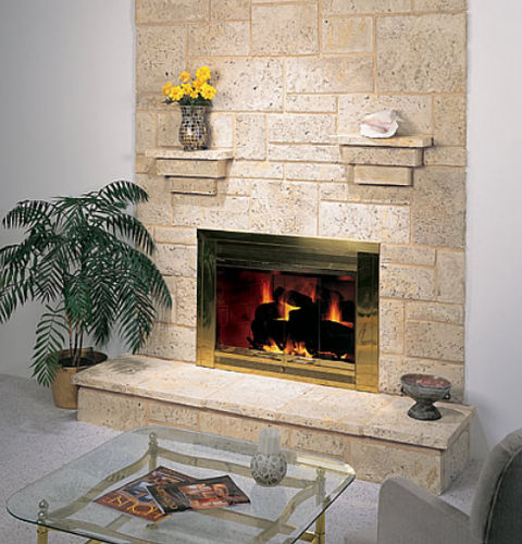 Paramento in calcestruzzo - CORAL STONE - shaw brick - indoor / testurizzato / aspetto pietra