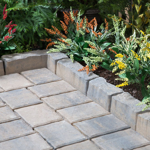 Bordura da giardino - PIETRA - shaw brick - in calcestruzzo / rettangolare