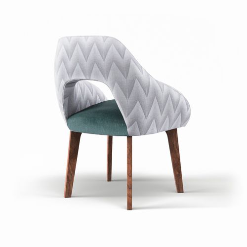 Sedia contemporanea - LOLA - Mambo Unlimited Ideas - da interno / in tessuto / in legno massiccio
