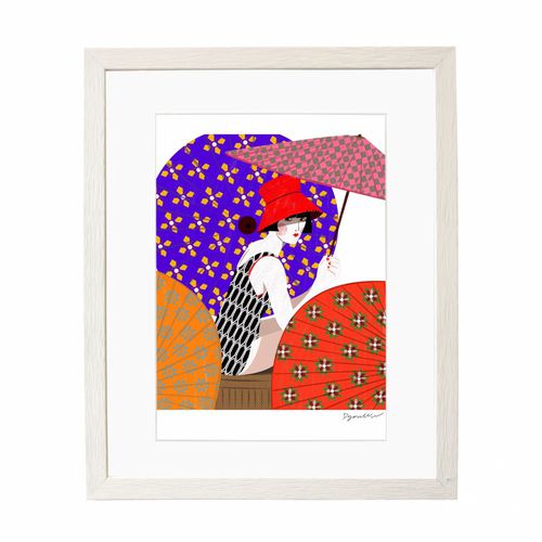 Quadro acrilico - GIRL UNDER UMBRELLA - Mambo Unlimited Ideas