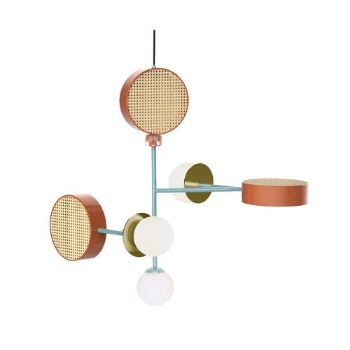 Lampada a sospensione - MONACO - Mambo Unlimited Ideas - in metallo laccato / in vetro / in legno laccato