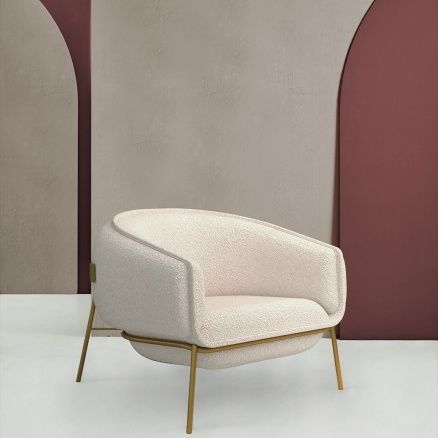 Poltrona contemporanea - BLOP - Mambo Unlimited Ideas - in tessuto / in metallo / imbottita