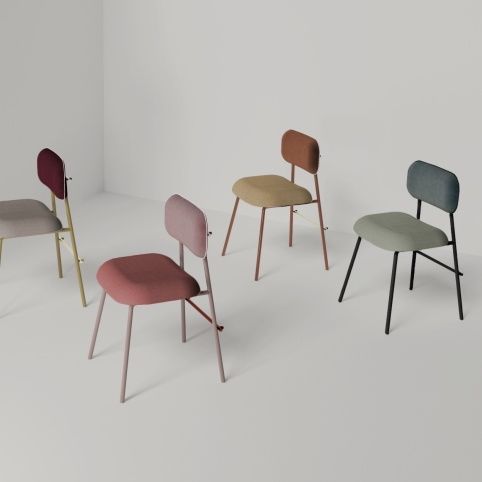 Sedia contemporanea - MIAMI - Mambo Unlimited Ideas - da interno / in tessuto / in pelle