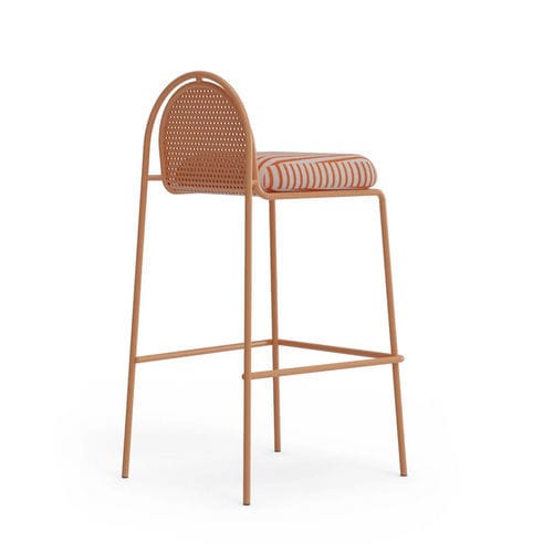 Sedia alta contemporanea - RIVIERA - Mambo Unlimited Ideas - da interno / in tessuto / con supporto in acciaio inossidabile
