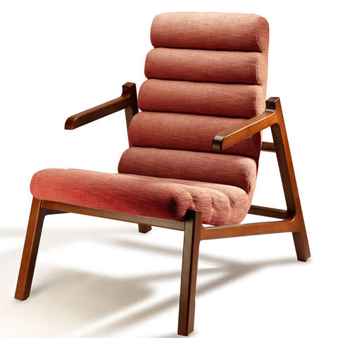 Poltrona contemporanea - EASY - Mambo Unlimited Ideas - in pelle / in tessuto / in faggio