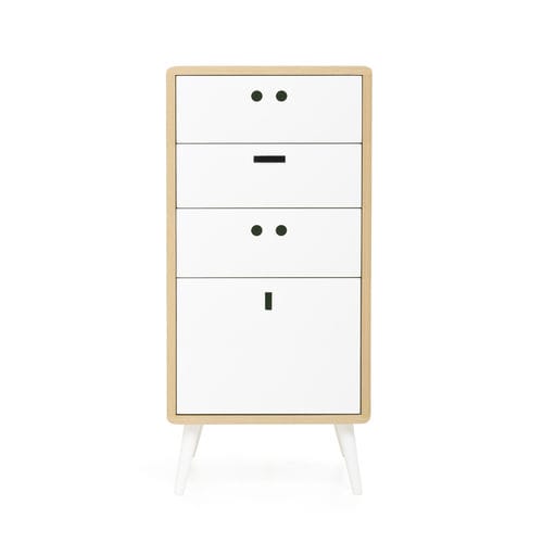 Cassettiera contemporanea - MARTINS - DAM - in frassino / in rovere / bianca