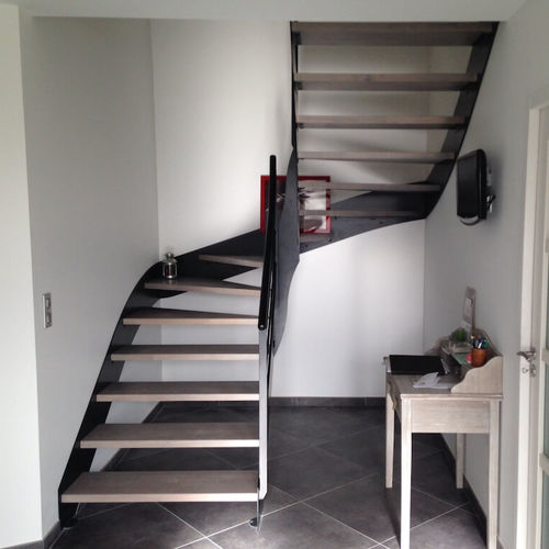 Scala dritta - NORMANDIE - ESCALIER DESIGN 14 - a L / a U / con gradini in legno