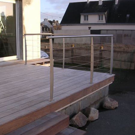 Ringhiera in acciaio inossidabile - LUC SUR MER - ESCALIER DESIGN 14 - in cavi di acciaio / da esterno / per esterno