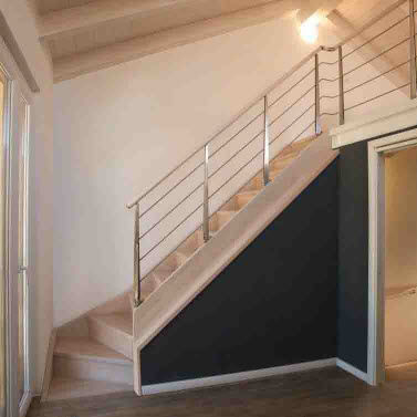 Scala a L - 50 - ESCALIER DESIGN 14 - con gradini in legno / con struttura in legno / contemporanea