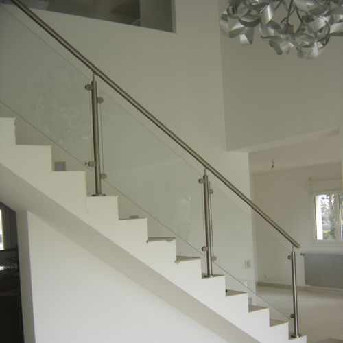 Ringhiera in acciaio inossidabile - DEAUVILLE - ESCALIER DESIGN 14 - pannelli in vetro / da interno / per scala