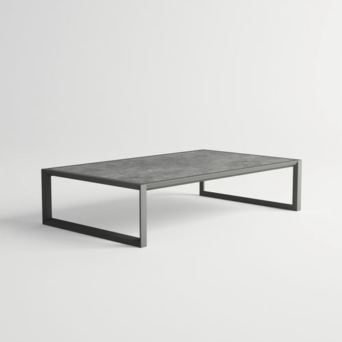 Tavolino basso contemporaneo - NUBES - 10Deka - in HPL / con supporto in alluminio / rettangolare