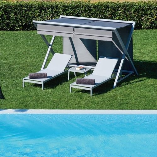 Gazebo tetto in tela - MILOS - 10Deka - con struttura in alluminio