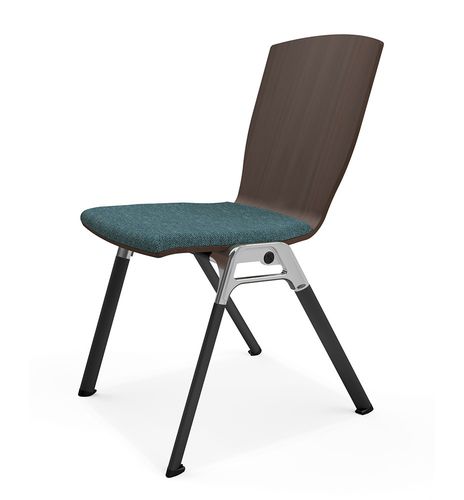 Sedia visitatore contemporanea - ADATTA - burgessfurniture - da interno / in tessuto / con supporto in alluminio