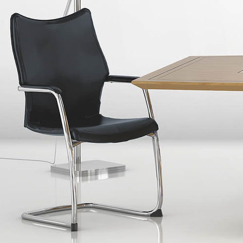 Sedia visitatore contemporanea - FORUM - burgessfurniture - da interno / in acciaio / in rete