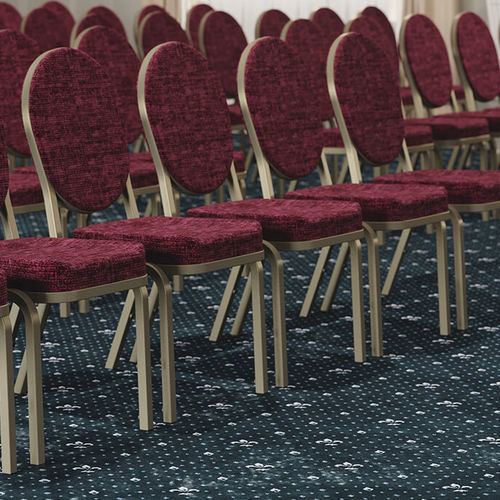 Sedia contemporanea - ADAMAS - burgessfurniture - da interno / in tessuto / con supporto in metallo